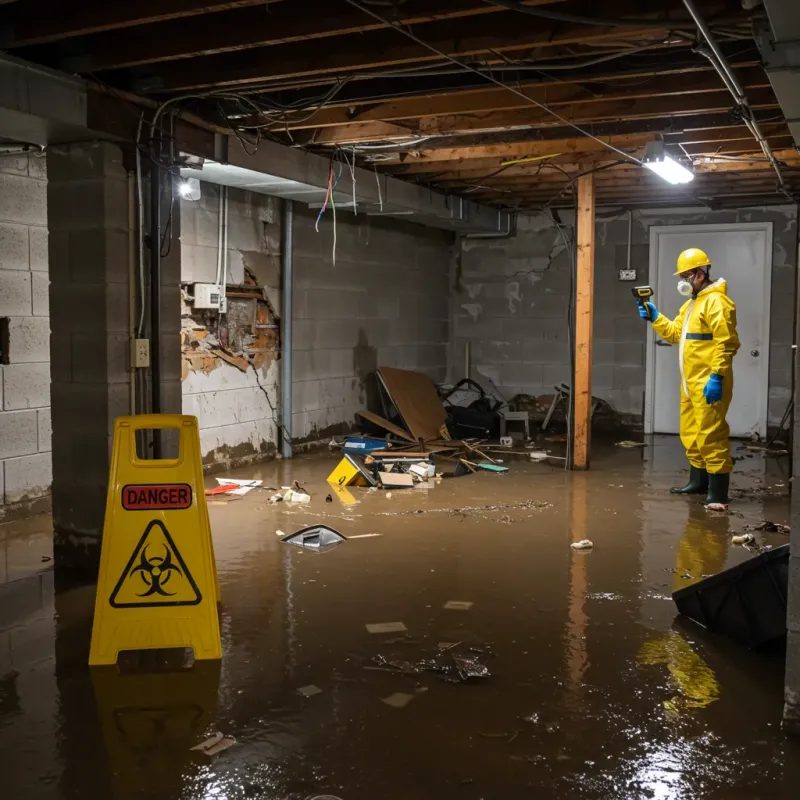 Flooded Basement Electrical Hazard in Piney Point Village, TX Property